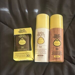 All brand new BNIB Sun Bun BUNDLE. Sunscreen.